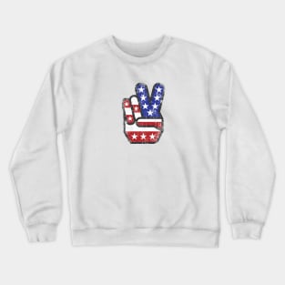 Peace Sign Fingers Crewneck Sweatshirt